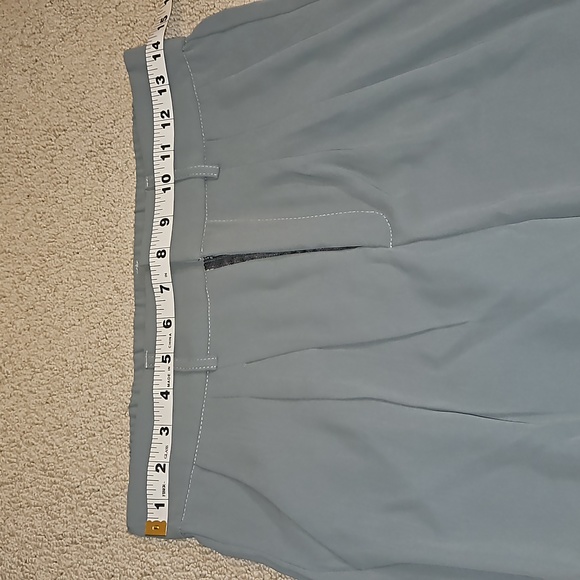 NWOT Wide Leg Grey Pleated Trousers - Picture 10 of 11